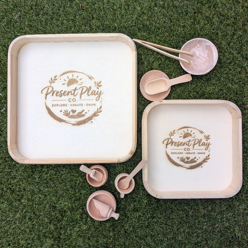 Wooden Sensory Play Tray