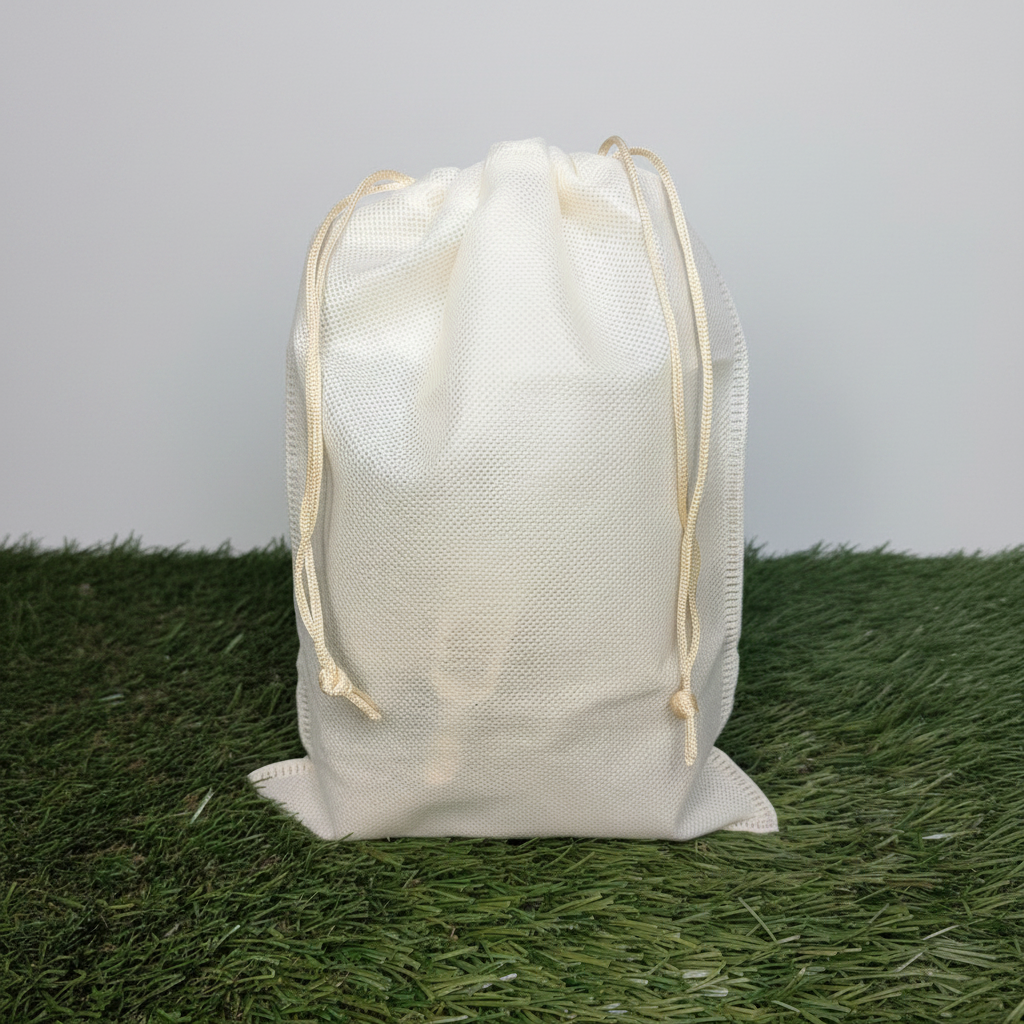 Drawstring Bag - Gray Background
